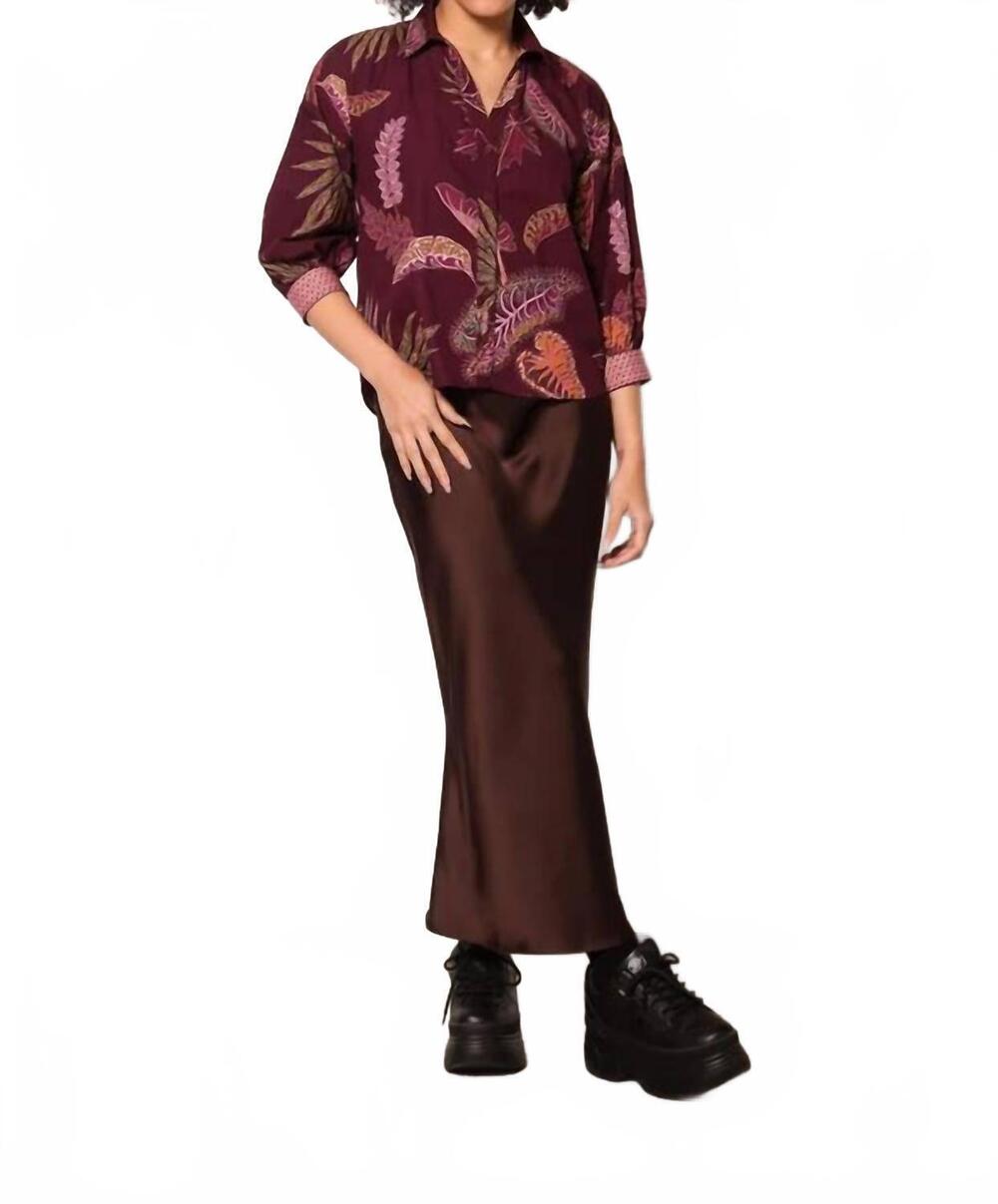NEW MAUDE VIVANTE elsa top in wine flora
